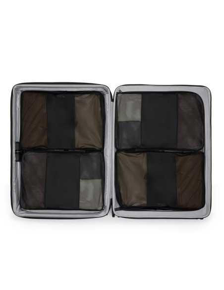 Valise soute Large extensible 73,5cm TUMI Alpha Black, intérieur ouvert et séparation en filet