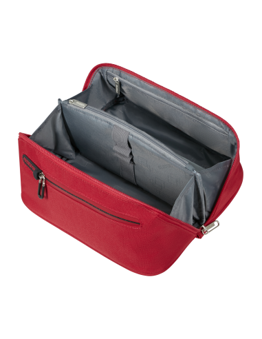 Trousse de toilette American Tourister Cloudrider Astral Red, intérieur ouvert et rangements