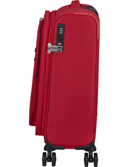 Valise cabine extensible 55 cm American Tourister Cloudrider Astral Red, vue de profil