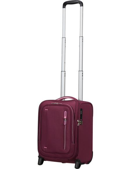 Valise sous-siège 2 roues 40 cm American Tourister Cloudrider Iced Berry, poignée télescopique déployée