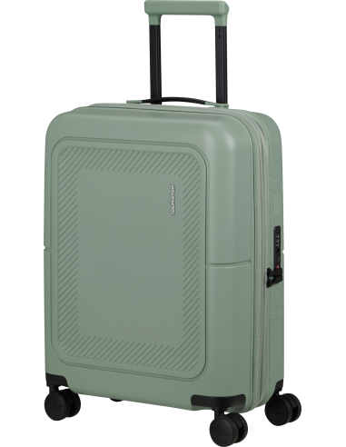 Valise cabine extensible 55 cm American Tourister DashPop Iceberg Green, vue de trois quarts