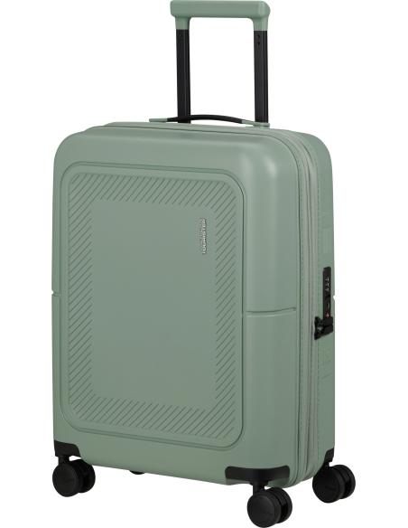 Valise cabine extensible 55 cm American Tourister DashPop Iceberg Green, vue de trois quarts