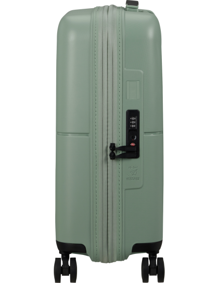 Valise cabine extensible 55 cm American Tourister DashPop Iceberg Green, vue de profil
