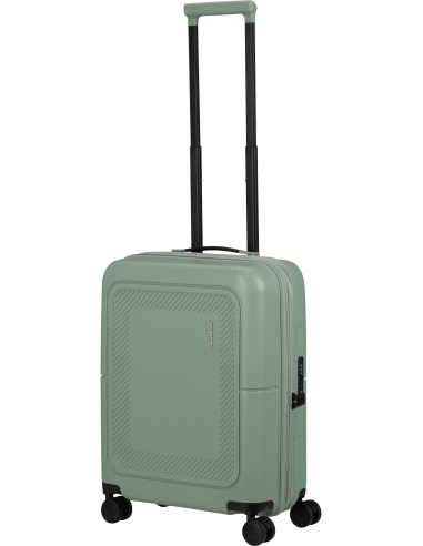 Valise cabine extensible 55 cm American Tourister DashPop Iceberg Green, poignée télescopique déployée