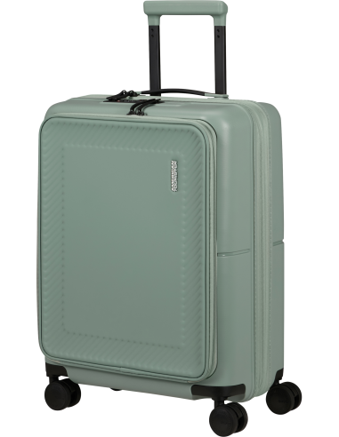 Valise cabine Easy Access 55 cm American Tourister DashPop Iceberg Green, vue de trois quarts