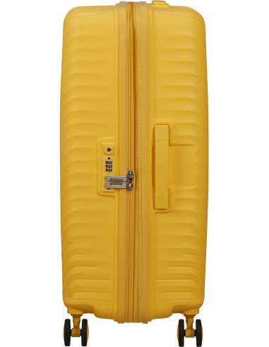 Valise soute extensible 68 cm American Tourister Diablast Digital Yellow, vue de profil