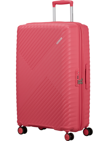 Valise soute extensible 78 cm American Tourister Diablast Pink Glitch, vue de trois quarts