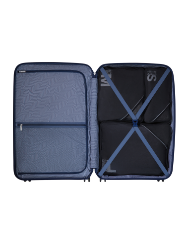 3 organisateurs Packing Cubes American Tourister Noir/Gris, cubes rangés dans une valise