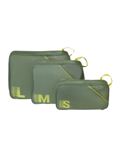3 organisateurs Packing Cubes American Tourister Olive/Lime, référence 159211-A920