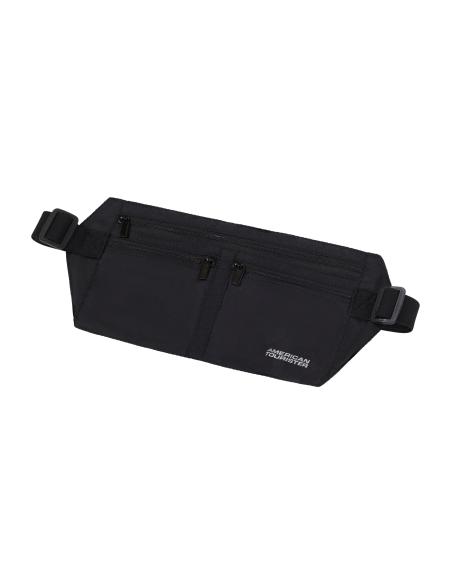 Ceinture RFID Money Belt American Tourister Noir, vue de trois quarts