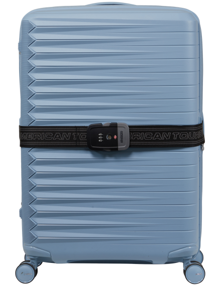 Sangle TSA Luggage Strap American Tourister Noir/Gris, sangle installée sur une valise