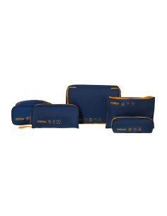 5 pochettes Packing Organisers American Tourister Navy/Orange, référence 159210-6032