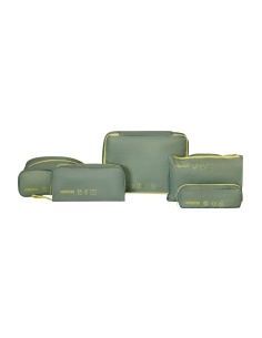 5 pochettes Packing Organisers American Tourister Olive/Lime, référence 159210-A920
