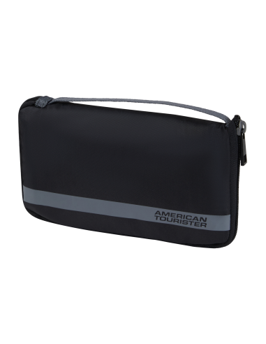 Housse valise M Luggage Cover American Tourister Noir/Gris, housse repliée dans sa pochette