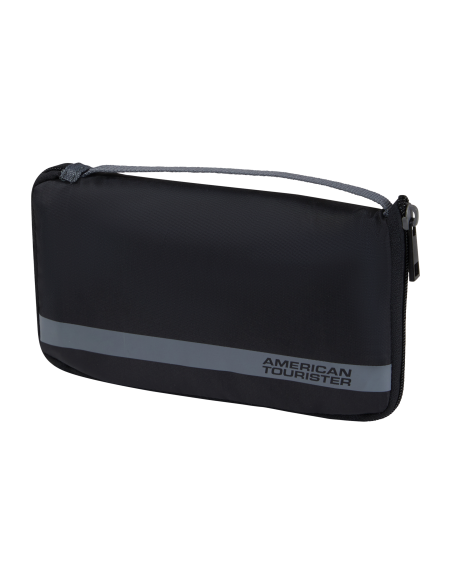 Housse valise M Luggage Cover American Tourister Noir/Gris, housse repliée dans sa pochette