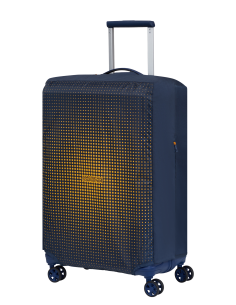 Housse valise M Luggage Cover American Tourister Navy/Orange, référence 159212-6032