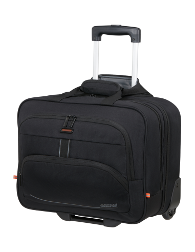 Pilot case 2 roues 15,6 pouces American Tourister At Work Nxt Noir, vue de trois quarts