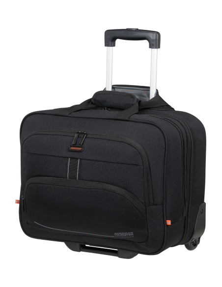 Pilot case 2 roues 15,6 pouces American Tourister At Work Nxt Noir, vue de trois quarts