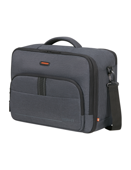 Sac cabine 3-Way 15,6 pouces American Tourister At Work Nxt Grey Melange, vue de trois quarts