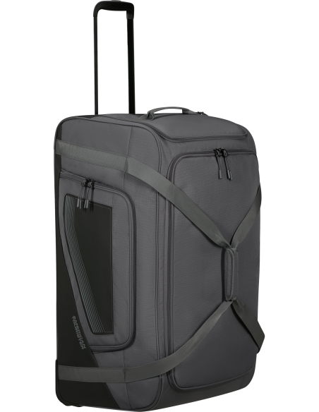 Sac de voyage 2 roues 77 cm American Tourister City Racer Noir, poignée télescopique déployée
