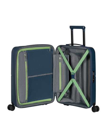 Valise cabine extensible 55 cm American Tourister Dashpop Disney Buzz Lightyear, intérieur ouvert et rangements