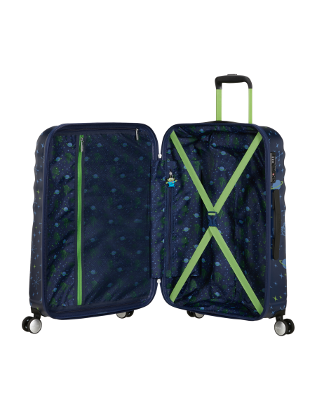 Valise soute 67 cm American Tourister Disney Wavebreaker Buzz Lightyear, intérieur ouvert et rangements