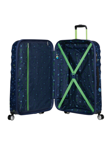 Valise soute 77 cm American Tourister Disney Wavebreaker Buzz Lightyear, intérieur ouvert et rangements