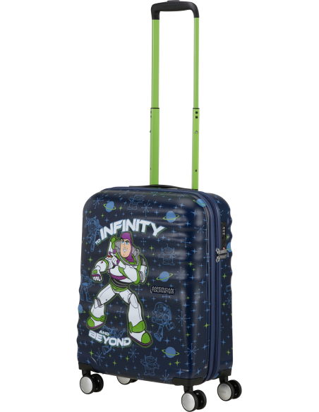 Valise cabine 55 cm American Tourister Disney Wavebreaker Buzz Lightyear, poignée télescopique déployée