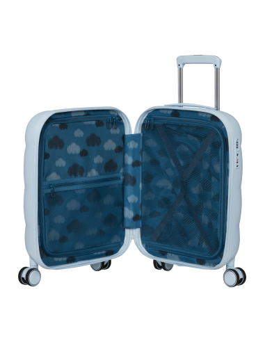 Valise cabine 55 cm American Tourister Dreami Blue Dream, intérieur ouvert et rangements
