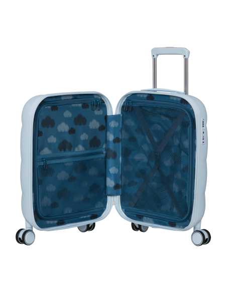 Valise cabine 55 cm American Tourister Dreami Blue Dream, intérieur ouvert et rangements