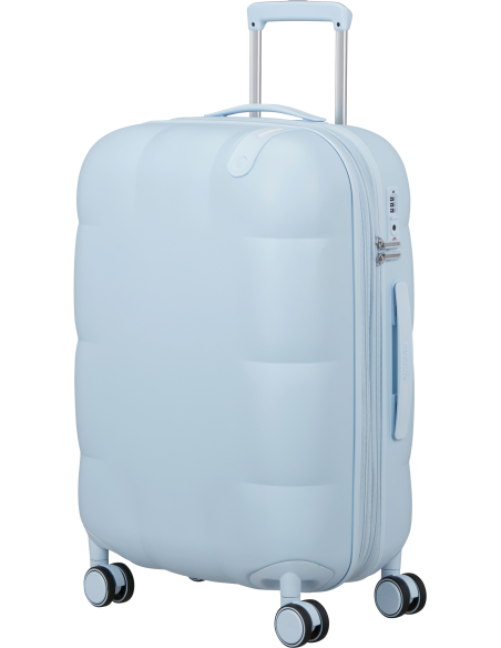 Valise soute extensible 67 cm American Tourister Dreami Blue Dream, vue de trois quarts