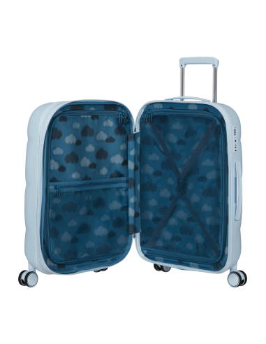 Valise soute extensible 67 cm American Tourister Dreami Blue Dream, intérieur ouvert et rangements