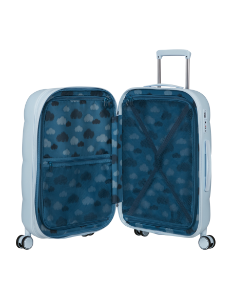 Valise soute extensible 67 cm American Tourister Dreami Blue Dream, intérieur ouvert et rangements
