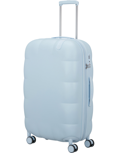 Valise soute extensible 77 cm American Tourister Dreami Blue Dream, poignée télescopique déployée