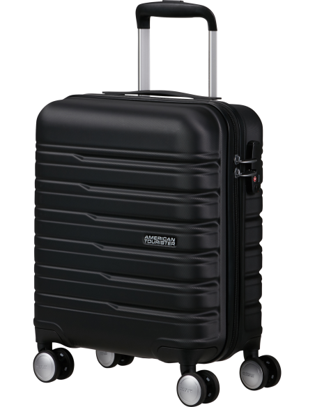 Valise sous-siège 45 cm American Tourister Flashline Shadow Black, vue de trois quarts