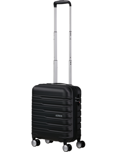 Valise sous-siège 45 cm American Tourister Flashline Shadow Black, poignée télescopique déployée