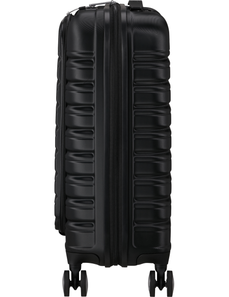 Valise cabine Easy Access 55 cm American Tourister Flashline Shadow Black, vue de profil