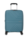 Valise cabine extensible 55 cm American Tourister Flytwist Storm Blue, référence 155265-1831
