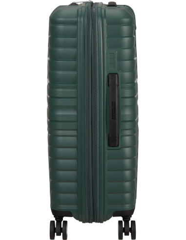 Valise soute extensible 67 cm American Tourister Flytwist Afterdark Pine, vue de profil