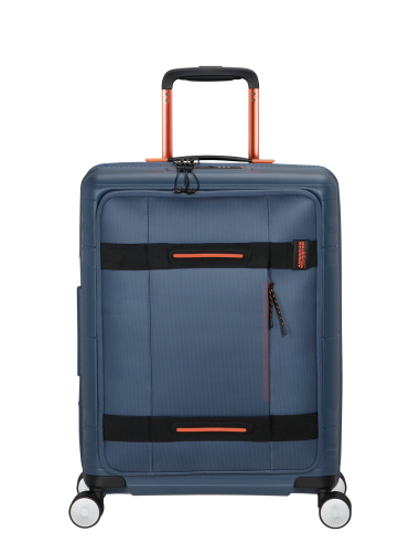 Valise cabine Coated 55 cm American Tourister Hello Cabin Navy/Orange, référence 149417-6032