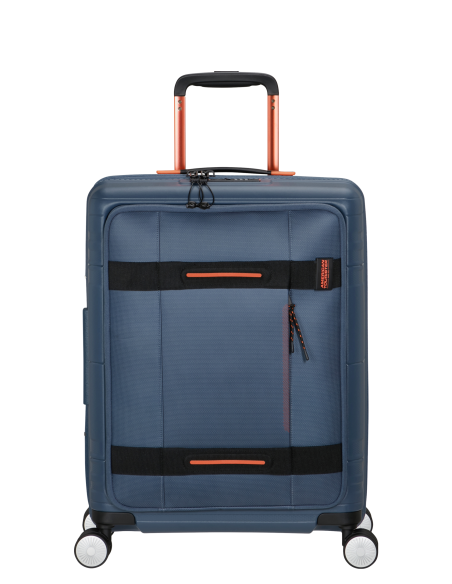 Valise cabine Coated 55 cm American Tourister Hello Cabin Navy/Orange, référence 149417-6032