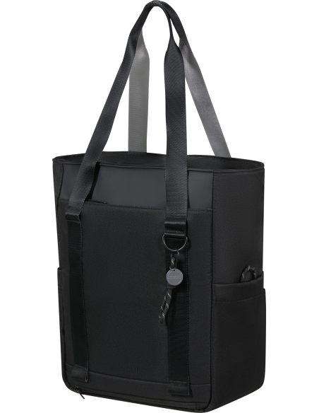 Cabas PC 14,1 pouces American Tourister Minima Noir, vue de trois quarts
