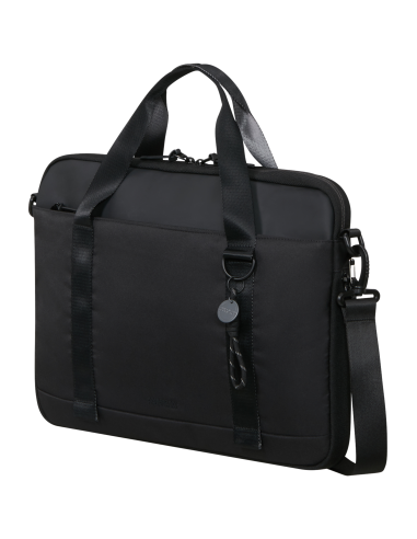 Sacoche PC extensible 15,6 pouces American Tourister Minima Noir, vue de trois quarts