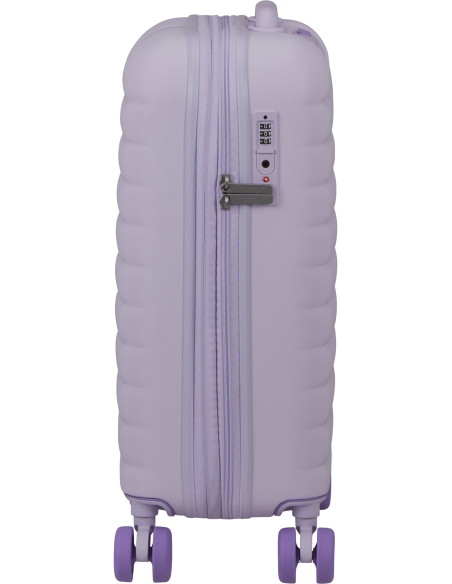 Valise cabine extensible 55 cm American Tourister Neovibe Fresh Lilac, vue de profil