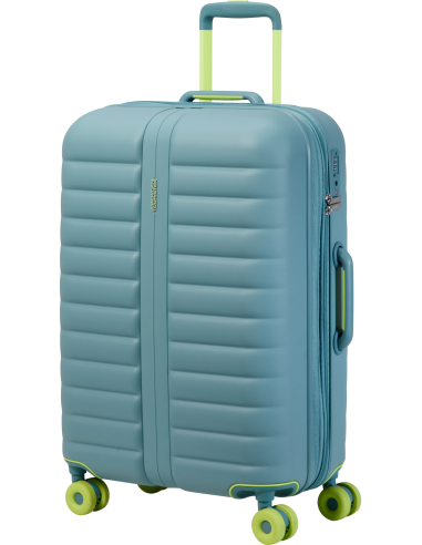 Valise soute extensible 67 cm American Tourister Neovibe Muted Mint, vue de trois quarts