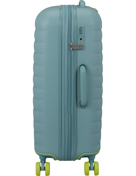 Valise soute extensible 67 cm American Tourister Neovibe Muted Mint, vue de profil