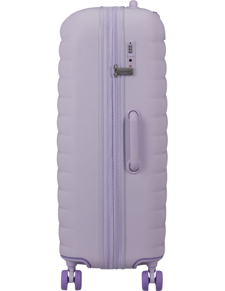 Valise soute extensible 78 cm American Tourister Neovibe Fresh Lilac, vue de profil