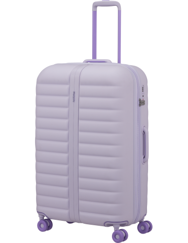 Valise soute extensible 78 cm American Tourister Neovibe Fresh Lilac, poignée télescopique déployée