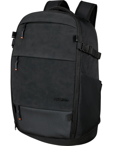 Sac à dos PC extensible 17,3 pouces American Tourister Pacepro Flash Black, vue de trois quarts