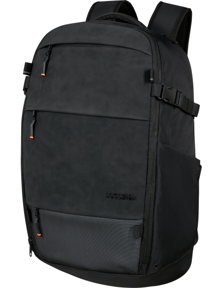 Sac à dos PC extensible 17,3 pouces American Tourister Pacepro Flash Black, vue de trois quarts